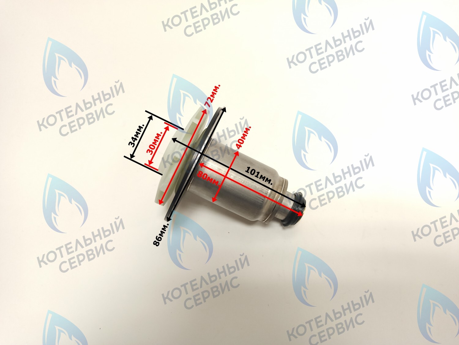 PPR-W30CW-40-04 Втулка ротор насоса (по часовой стрелке) аналог WILO 15/6 (втулка 40мм, колесо 72/30мм) (керам. вал) в Самаре