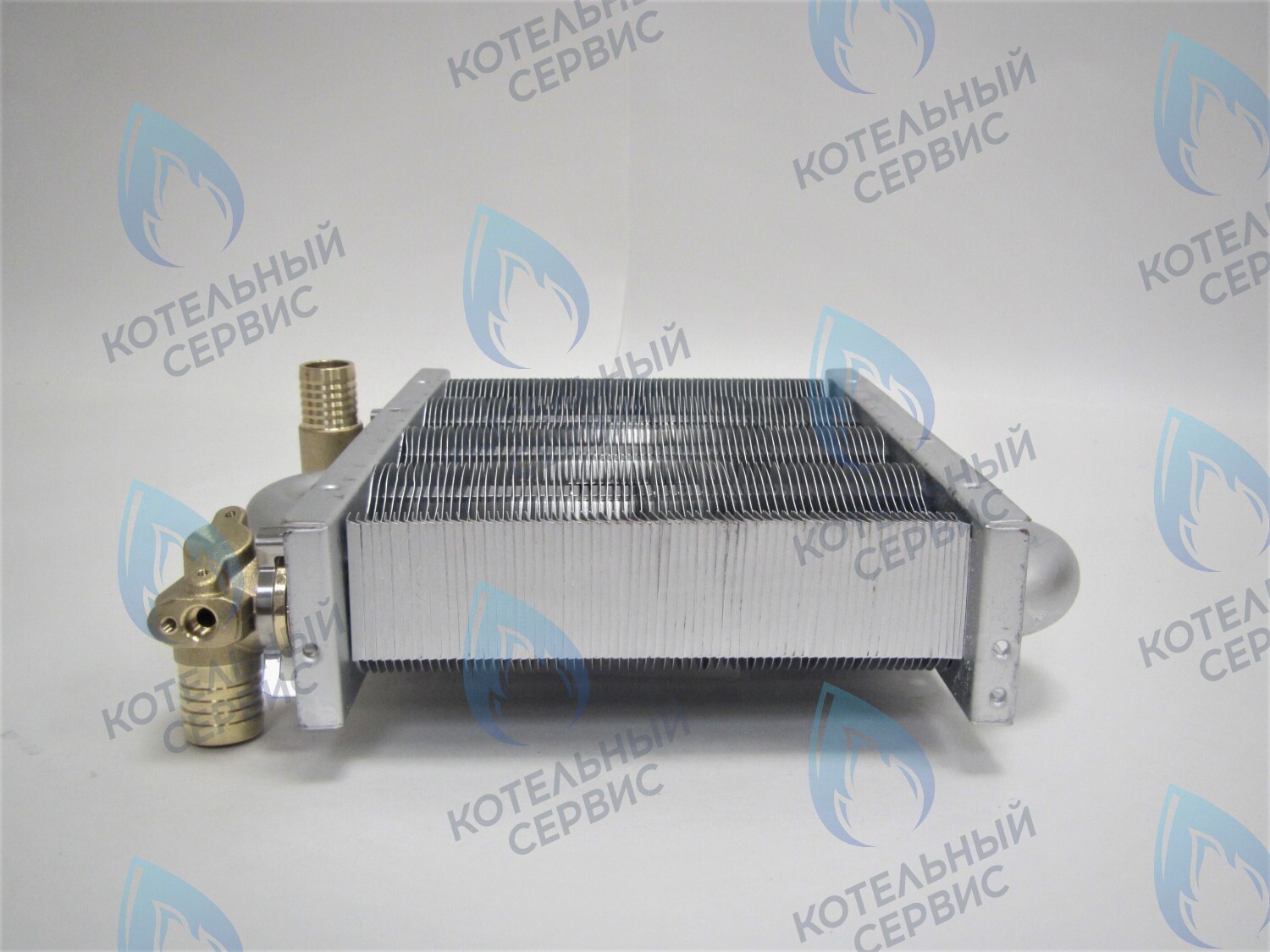 EM021-142-Фитинг-Комп Теплообменник первичный основной (с фитингами) 142мм 67 FIN (100 HSG/ICH/MSC) DAEWOO в Самаре