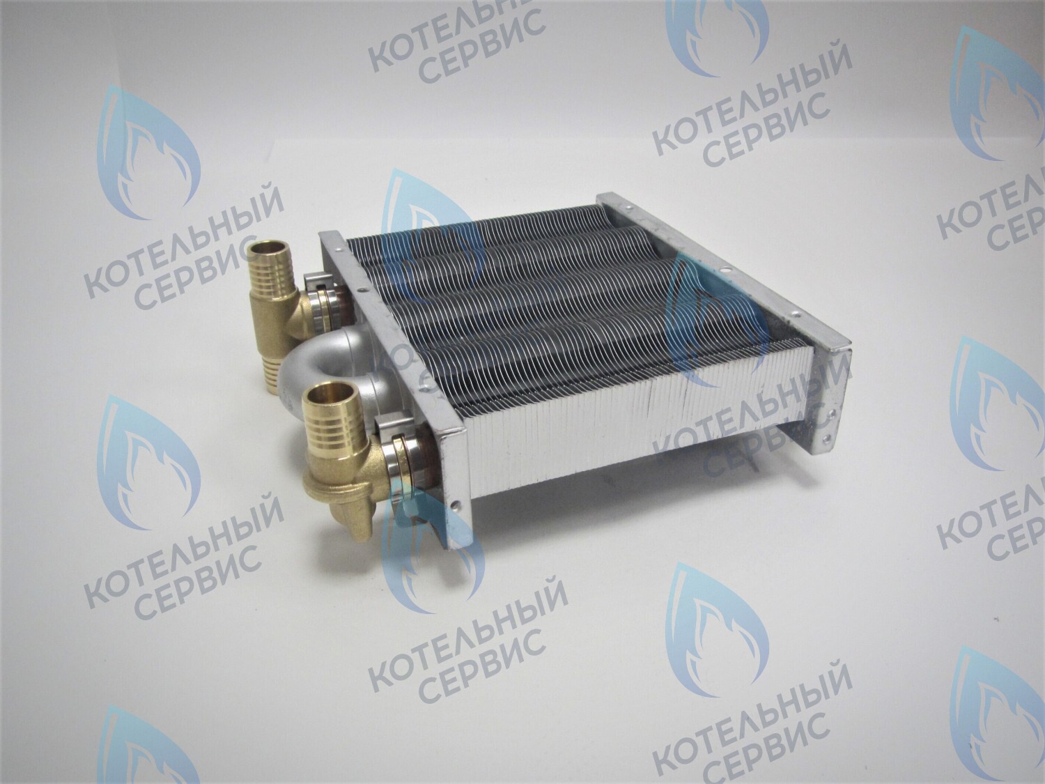 EM021-142-Фитинг-Комп Теплообменник отопления с фитингами (142 мм) 67 FIN (100 HSG/ICH/MSC) DAEWOO в Самаре