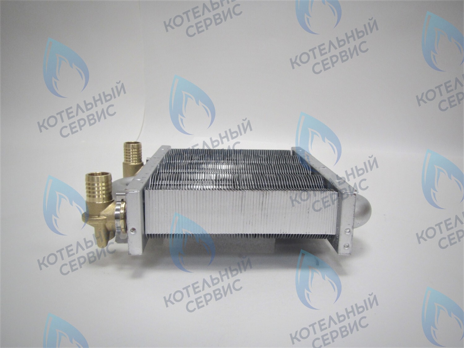 EM021-142-Фитинг-Комп Теплообменник первичный основной (с фитингами) 142мм 67 FIN (100 HSG/ICH/MSC) DAEWOO в Самаре