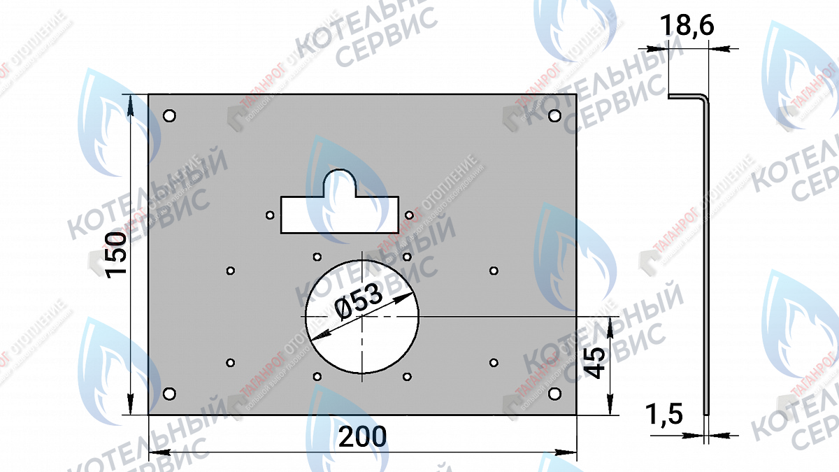 8806 ГазоГорелочное устройство панель 200*150 "Комфорт" 10кВт Sit 630, Аналог (272мм, 1 р.) в Самаре