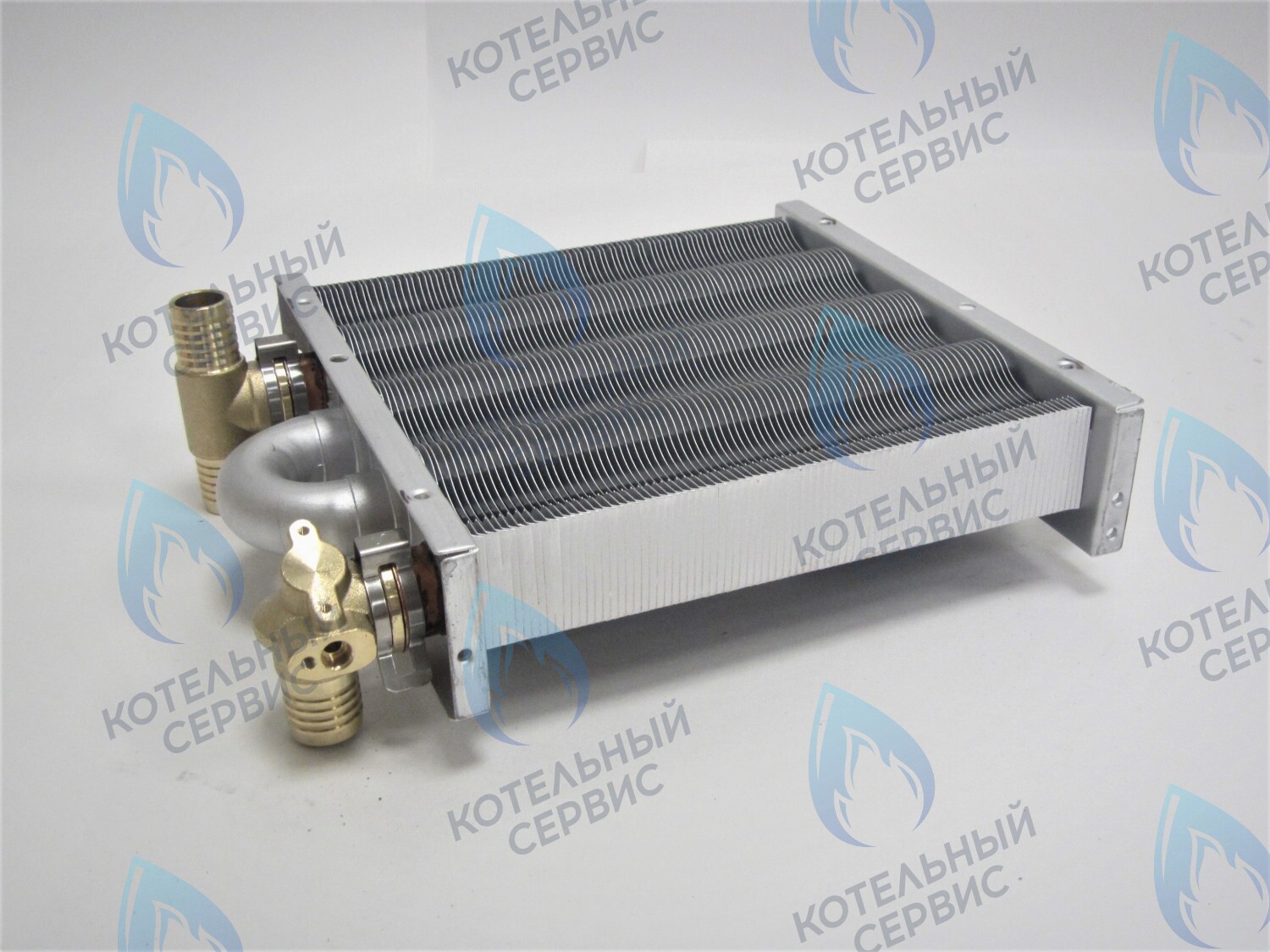 EM021-180-Фитинг-Комп Теплообменник первичный основной (с фитингами) 180 мм 85 FIN (130-200 HSG/ICH/MSC) DAEWOO в Самаре