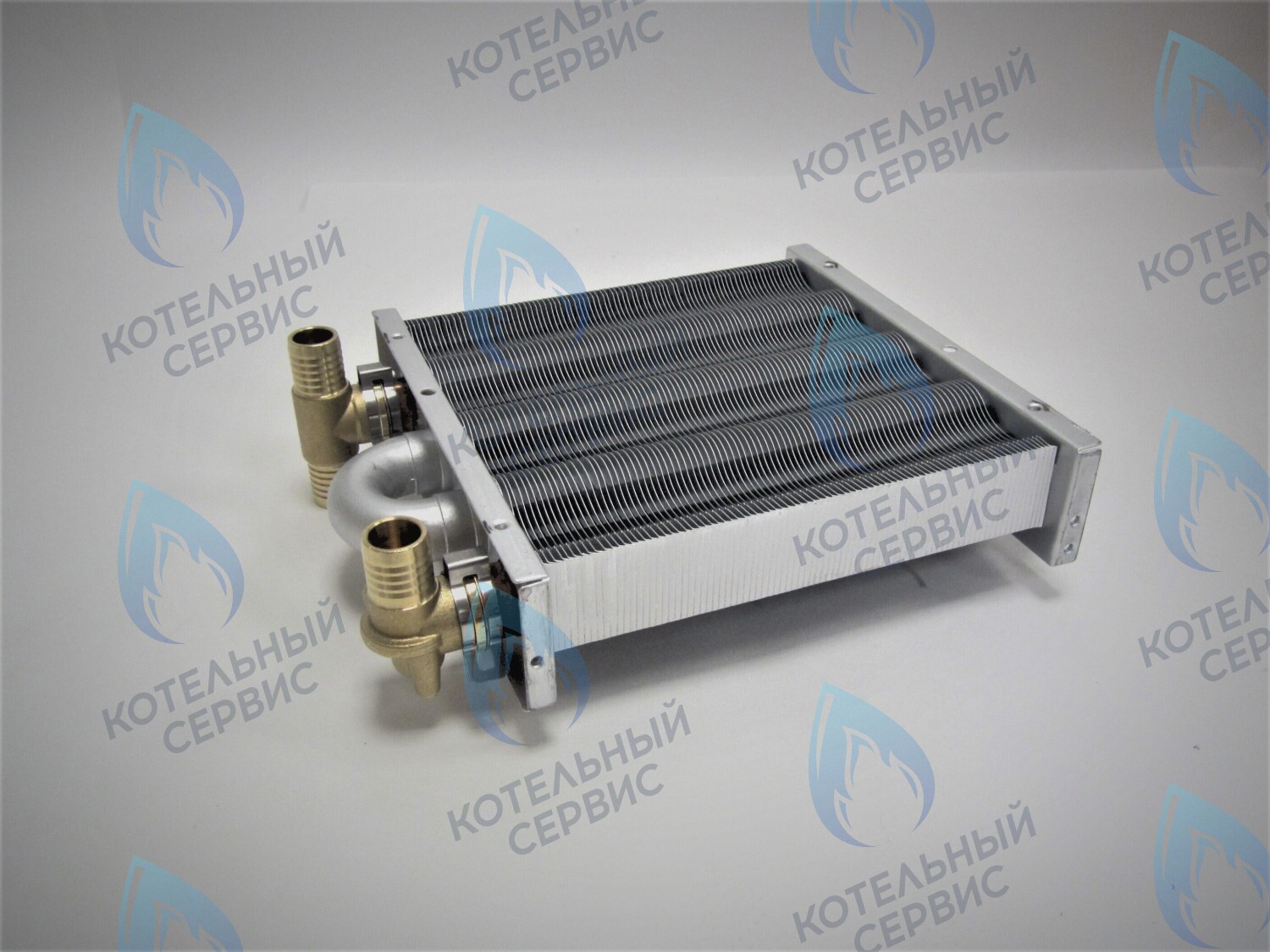 EM021-180-Фитинг-Комп Теплообменник отопления с фитингами (180 мм) 85 FIN (130-200 HSG/ICH/MSC) DAEWOO в Самаре