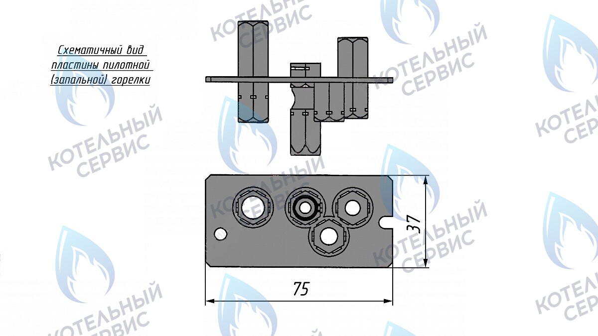 602 Горелка пилотная (155) Ø6мм (аналог "Sit" 0.190.624) в Самаре