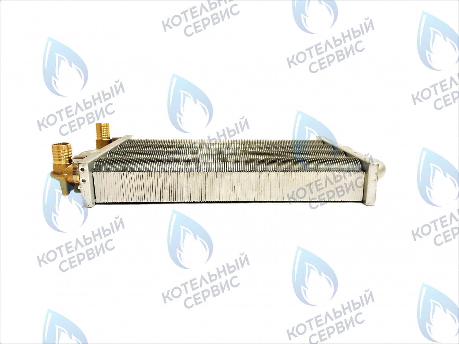 EM021-280-Фитинг-Комп Теплообменник отопления с фитингами (280 мм) 122 FIN (250-300MSC) DAEWOO в Самаре