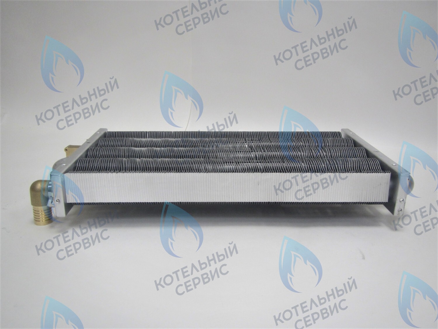 EM021-348-Фитинг-Комп Теплообменник отопления с фитингами (348 мм) 147 FIN (350MSC) DAEWOO в Самаре