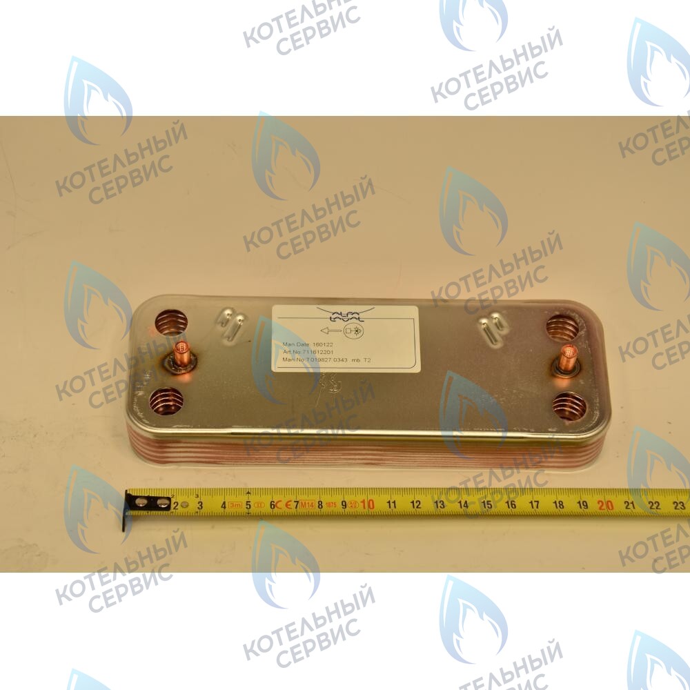 711612600 Теплообменник вторичный ГВС (другой тип) BAXI ECO (3, FOUR) 10 пластин в Самаре