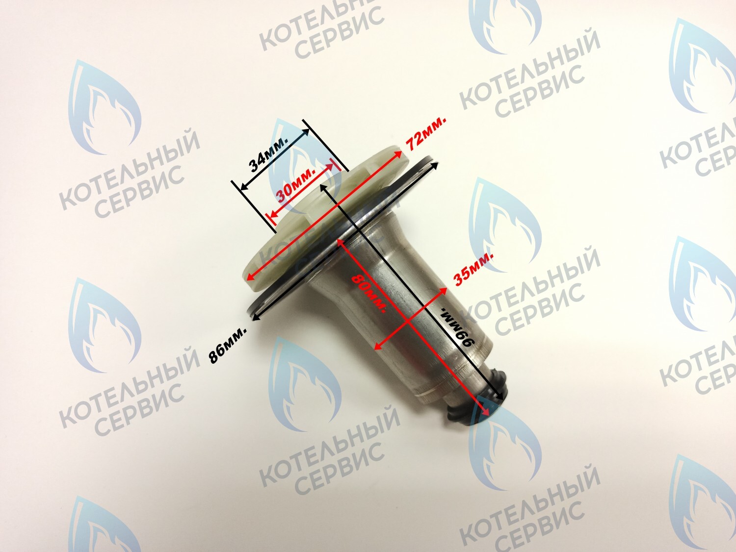 PPR-W30CW-35-02 Втулка ротор насоса (по часовой стрелке) аналог WILO 12/4.1, 12/5, 15/5 (втулка 35мм, колесо 72/30мм) в Самаре