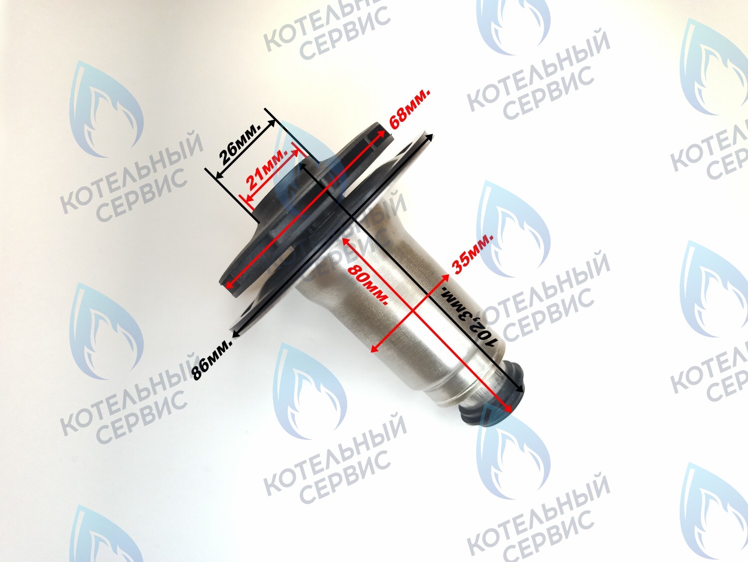 PPR-W21CW-35-03 Втулка ротор насоса (по часовой стрелке) аналог WILO 12/4.1, 12/5, 15/5 (втулка 35мм, колесо 68/21мм) в Самаре