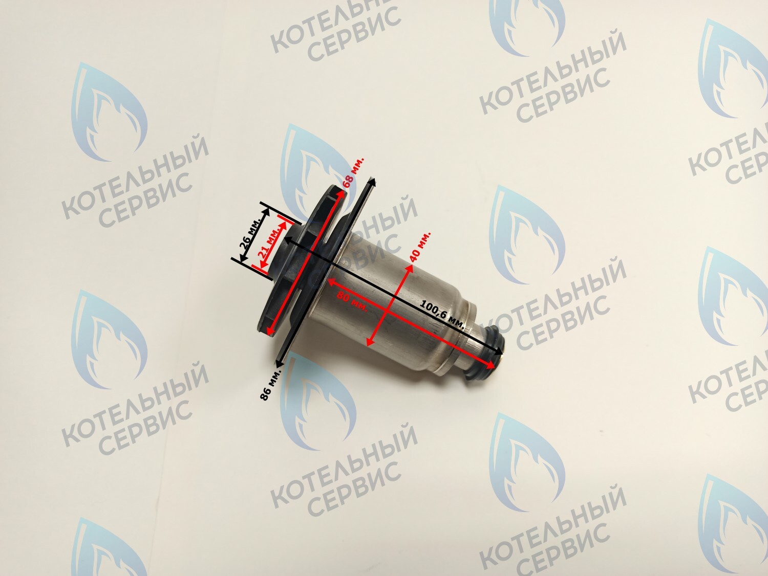 PPR-W21CW-40-02 Втулка ротор насоса (по часовой стрелке) аналог WILO 15/6 (втулка 40мм, короткая 80мм, колесо 68/21мм) в Самаре