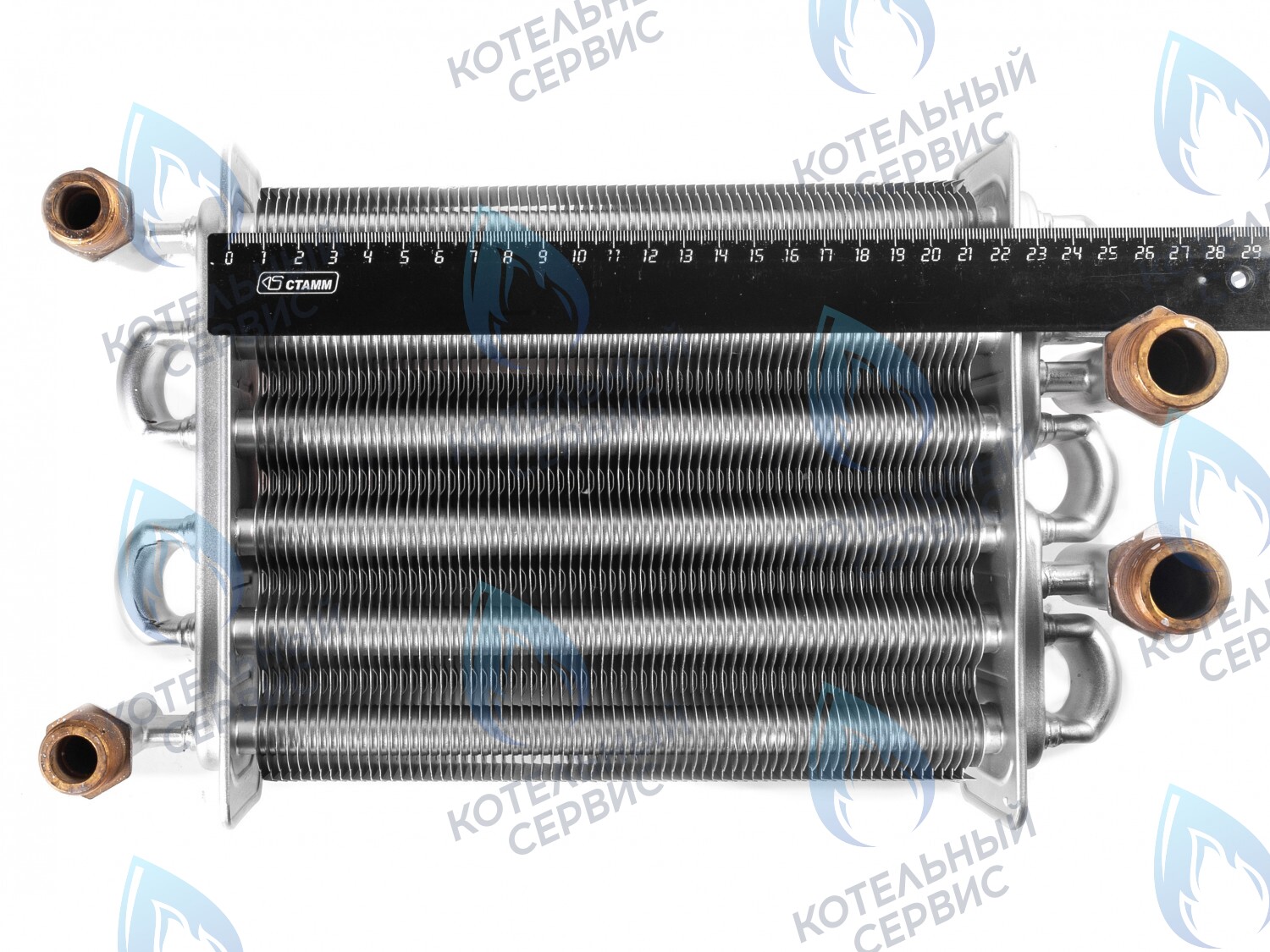 EB044-230 Теплообменник битермический 230мм 223мм (наружный-внутренний) KoreaStar Ace 24 (KS90263870), Ferroli Domina PRO 24 (398063870) в Самаре