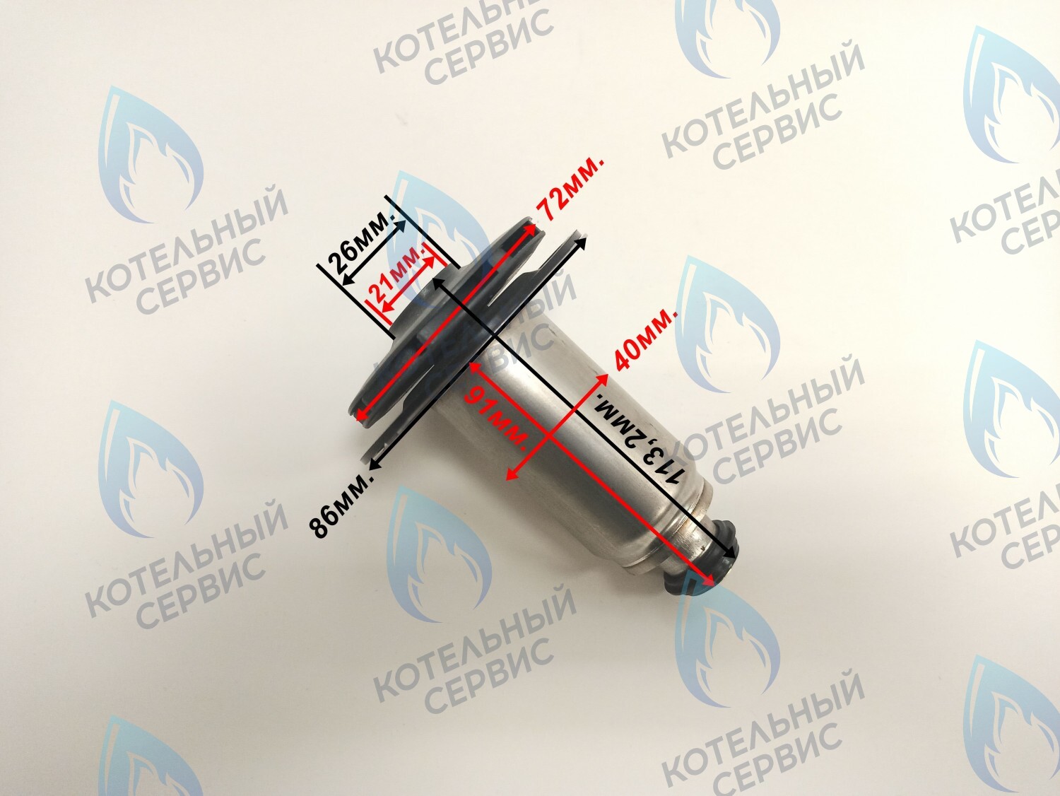 PPR-W21CW-40LONG-02 Втулка ротор насоса (по часовой стрелке) аналог WILO 15/7 (втулка 40мм, длинная 90мм, колесо 72/21мм) в Самаре