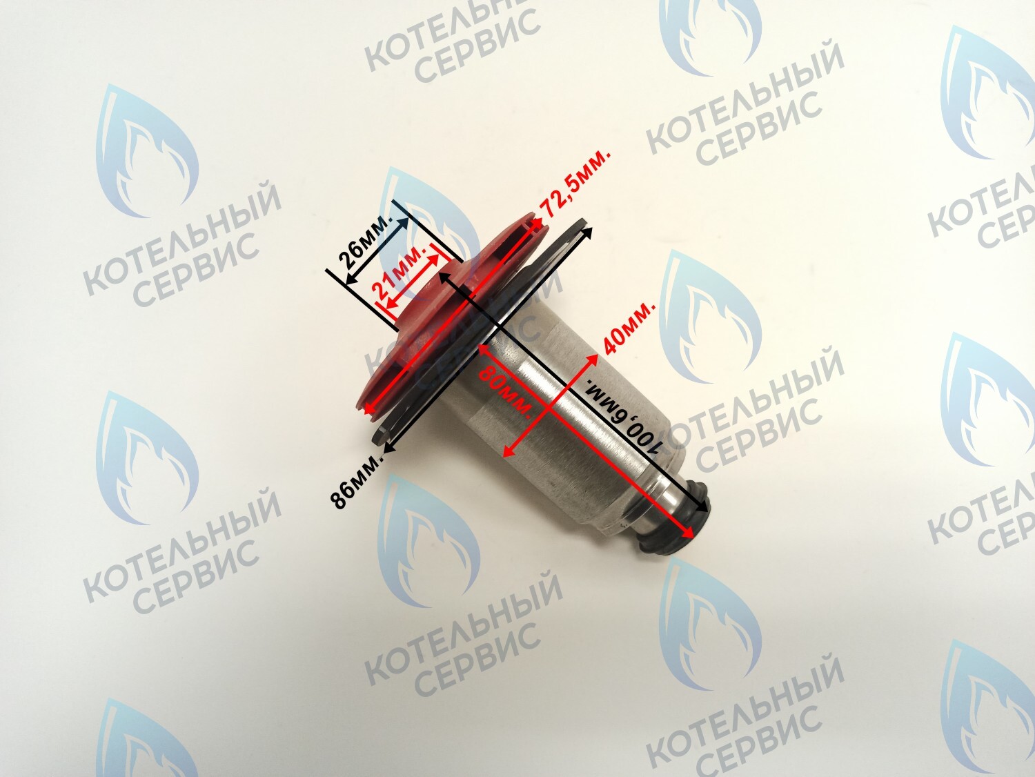 PPR-W21CW-40-09 ОРИГИНАЛ Втулка ротор насоса (по часовой стрелке) WILO 15/6 (втулка 40мм, короткая 80мм, колесо 72/21мм) в Самаре