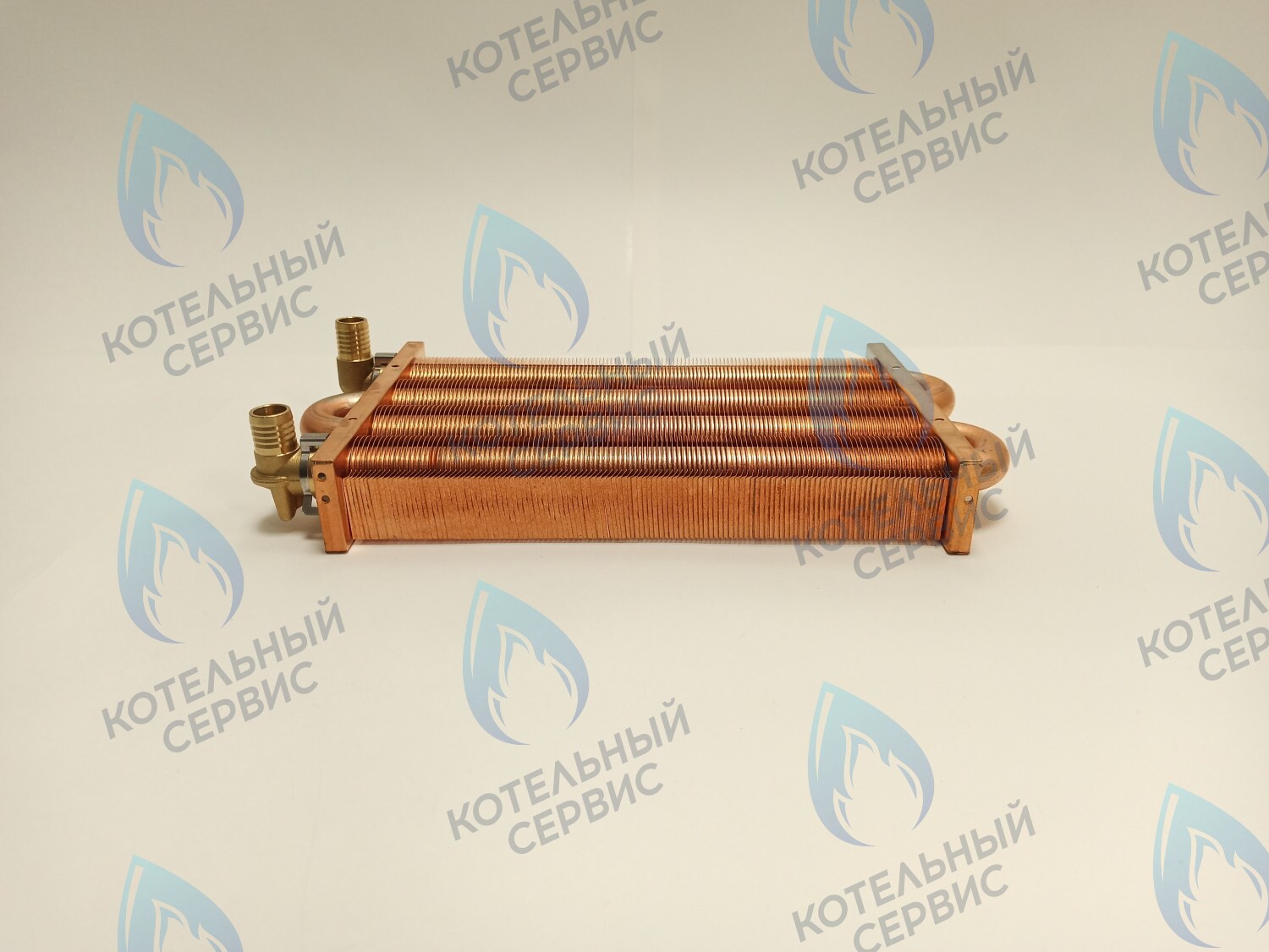 EM021-280-02-Фитинг-Комп Теплообменник отопления медный с фитингами (280 мм) 122 FIN (250-300MSC) DAEWOO в Самаре