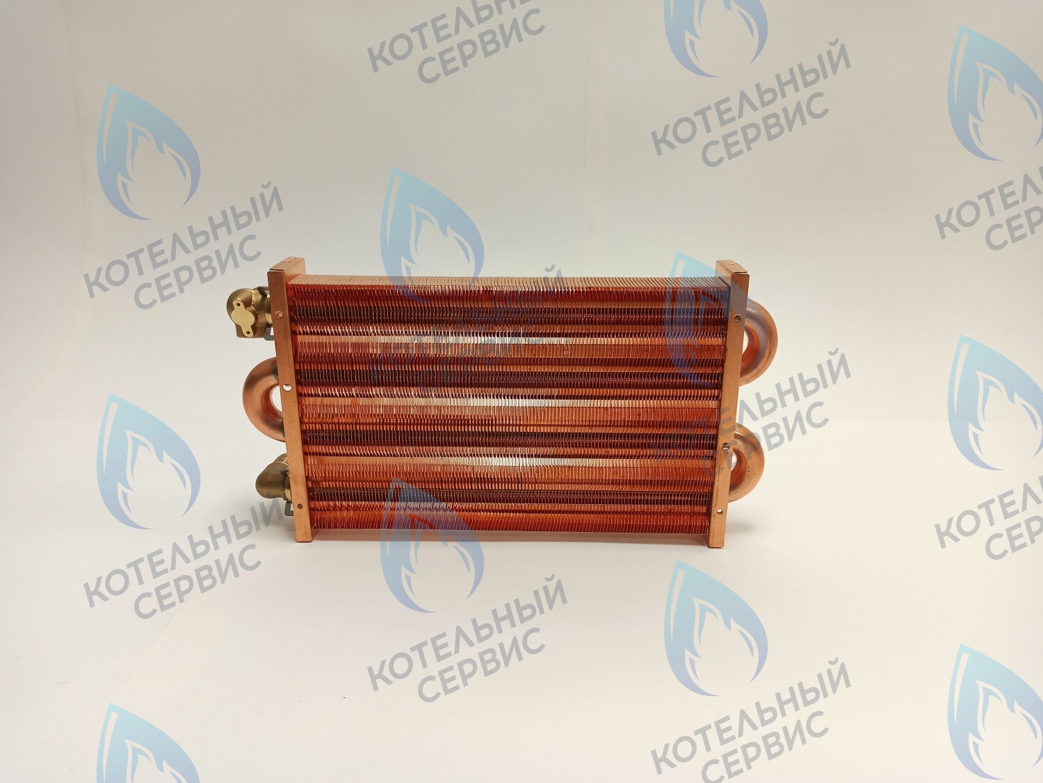 EM021-280-02-Фитинг-Комп Теплообменник отопления медный с фитингами (280 мм) 122 FIN (250-300MSC) DAEWOO в Самаре