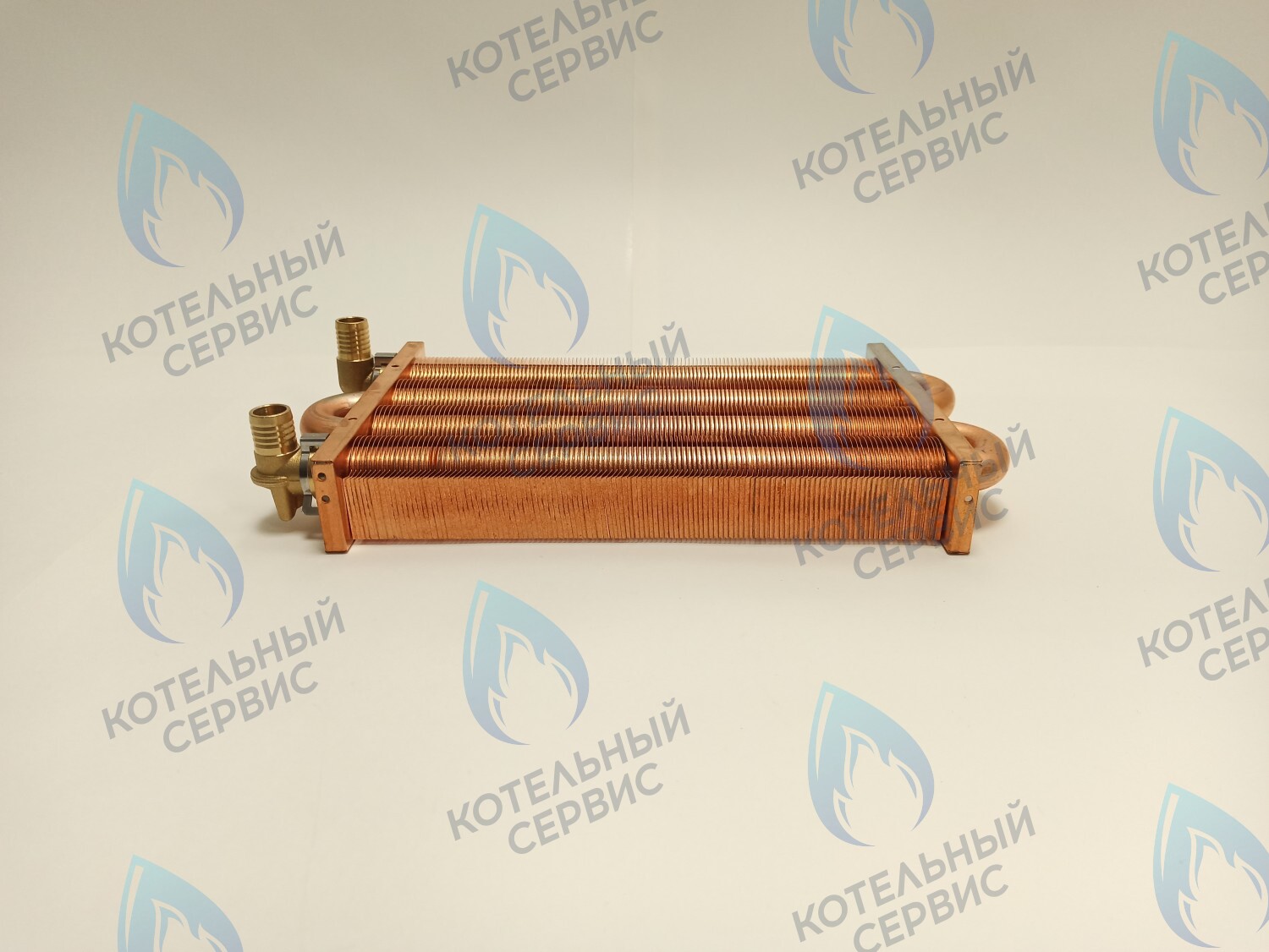 EM021-280-02-Фитинг-Комп Теплообменник отопления медный с фитингами (280 мм) 122 FIN (250-300MSC) DAEWOO в Самаре