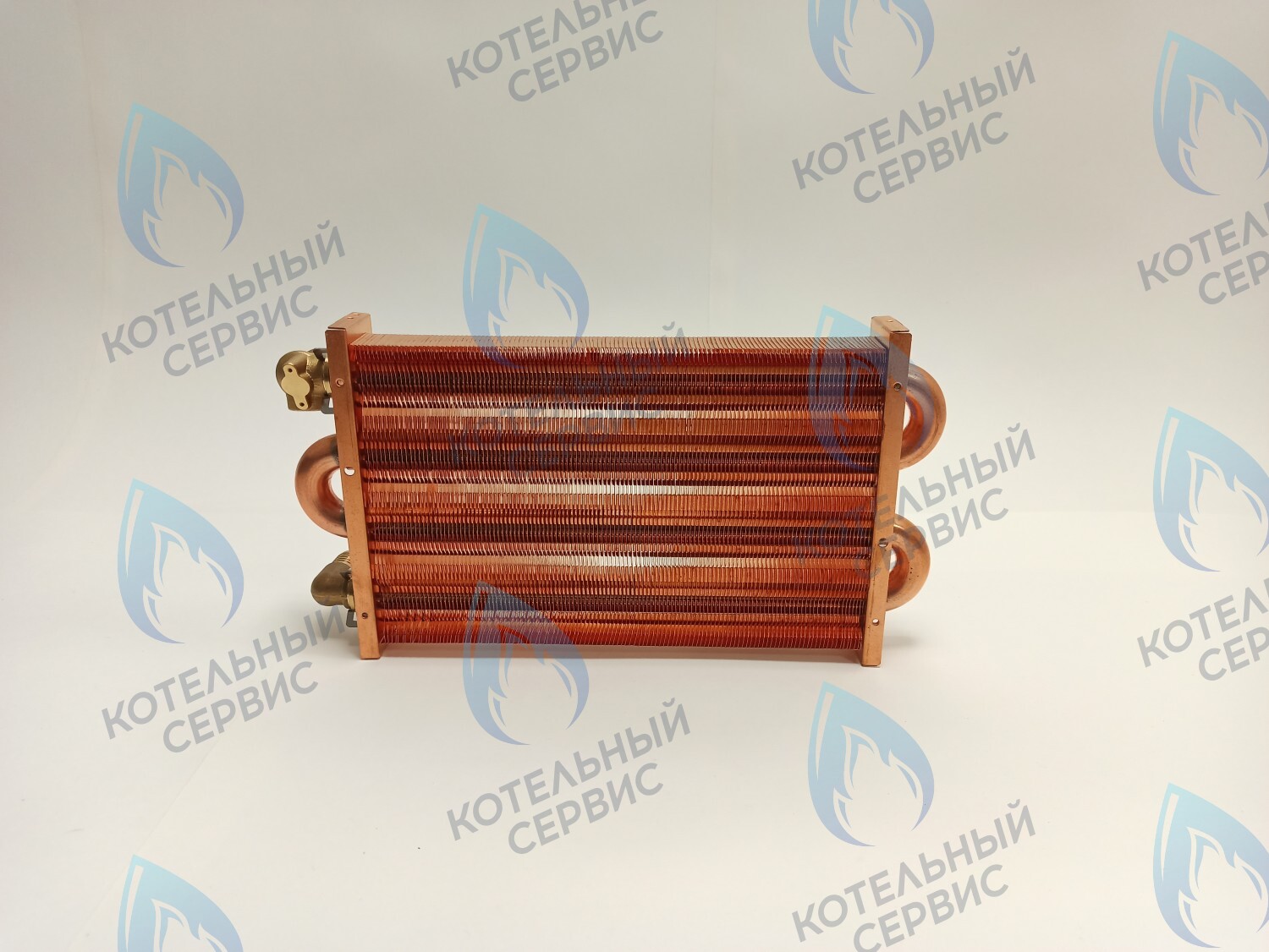 EM021-280-02-Фитинг-Комп Теплообменник отопления медный с фитингами (280 мм) 122 FIN (250-300MSC) DAEWOO в Самаре