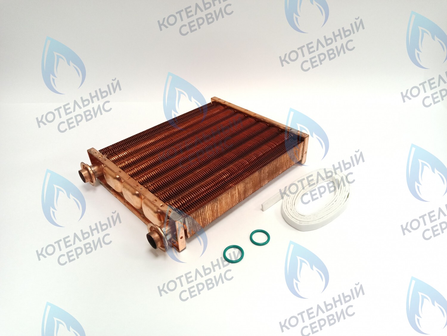 EM051-220-02 Теплообменник основной (первичный) (МЕДНЫЙ) Navien (с белыми прокладками в комплекте) Deluxe, Deluxe Plus, Prime, Smart Tok, Ace, Ace Coaxial 30K (30012860A, 30012860B, 30012860C, 30012721B, 30010299A) в Самаре