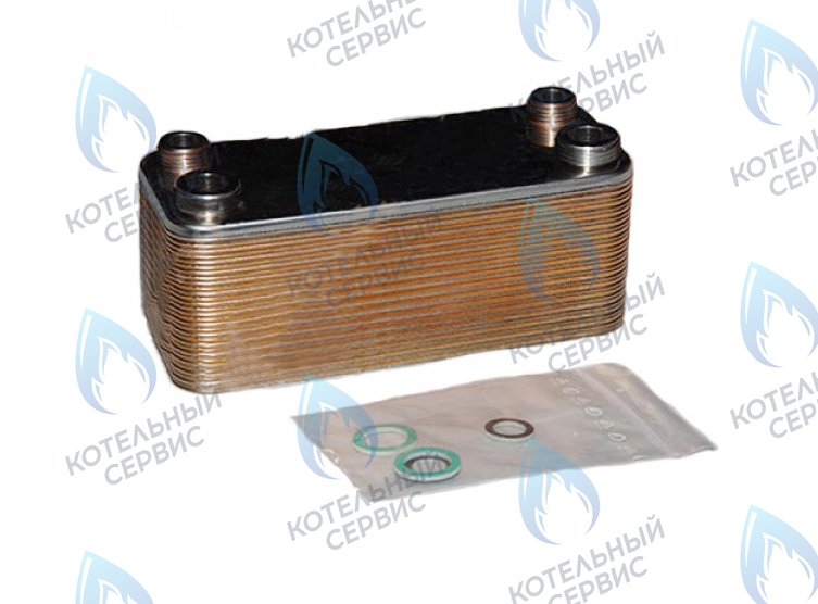 39809340 Теплообменник вторичный KIT SCAMB.ZB-30P (37403551) FERROLI в Самаре