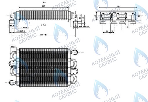 39837660 Теплообменник битермический  (37405340, 39837665) FERROLI в Самаре