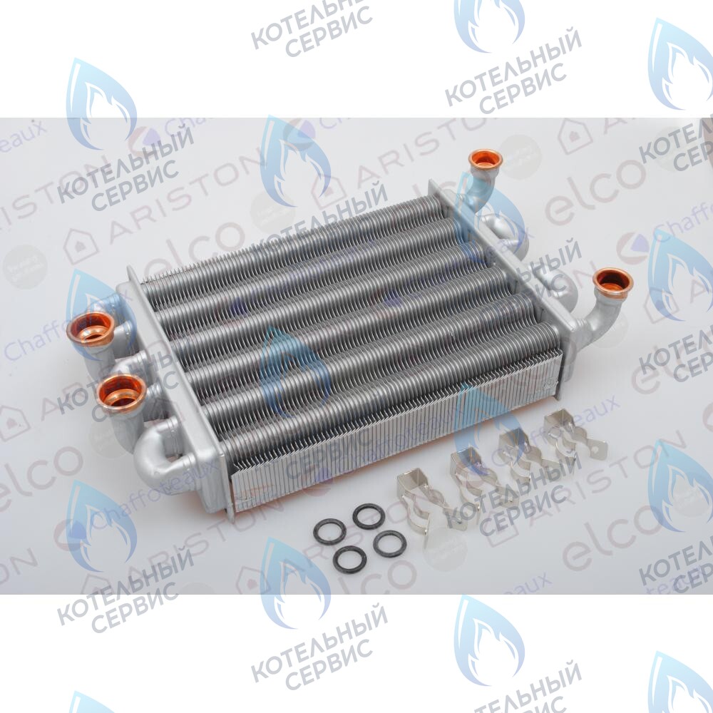 65106300 Битермический теплообменник 220 mm Ariston Egis, As (24 FF версии турбо, длина 220 мм) после 01.03.2008 (65106300) в Самаре
