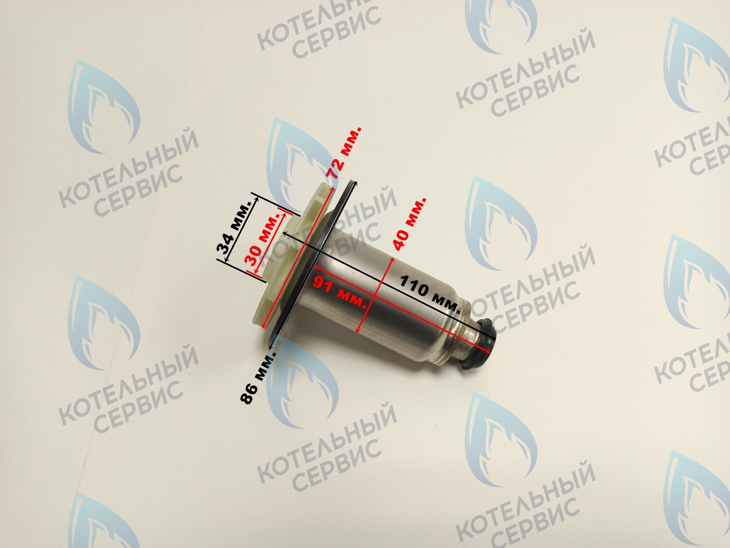 PPR-W30CW-40LONG ОРИГИНАЛ Втулка ротор насоса (по часовой стрелке) WILO 15/7 (втулка 40мм, длинная 90мм, колесо 72/30мм) FONDITAL в Самаре