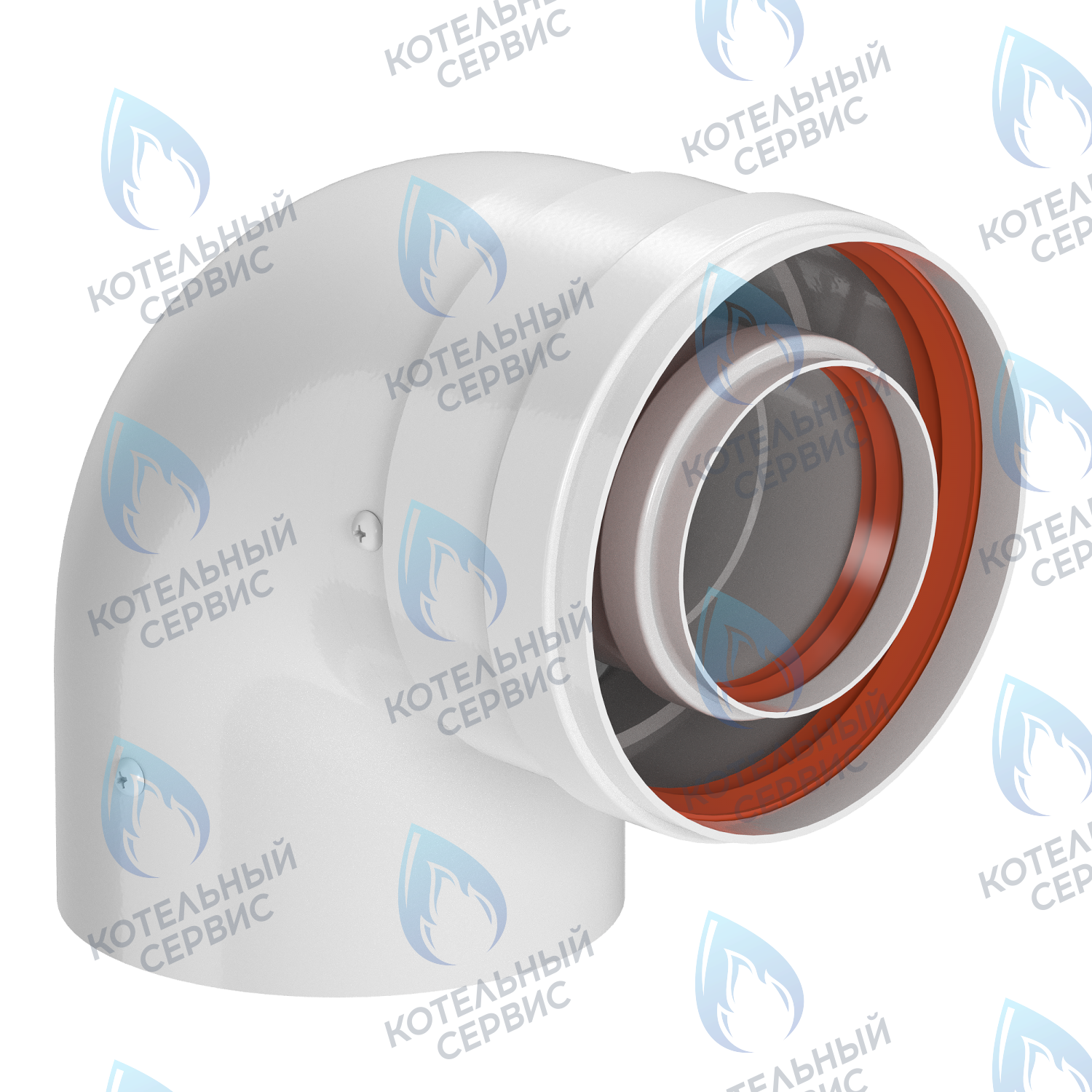 PK-90-05L Отвод промежуточный раструбн. угол 90° (колено) 60/100 (наружный диаметр мама/папа) в Самаре